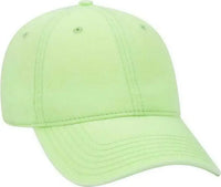 OTTO 18-692 Deluxe Garment Washed Cotton Twill Low Profile Pro Style Unstructured Soft Crown Cap - Neon Green - Green