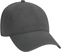 OTTO 18-692 Deluxe Garment Washed Cotton Twill Low Profile Pro Style Unstructured Soft Crown Cap - Charcoal Gray - Dark