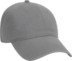 OTTO 18-692 Deluxe Garment Washed Cotton Twill Low Profile Pro Style Unstructured Soft Crown Cap - Gray - Gray