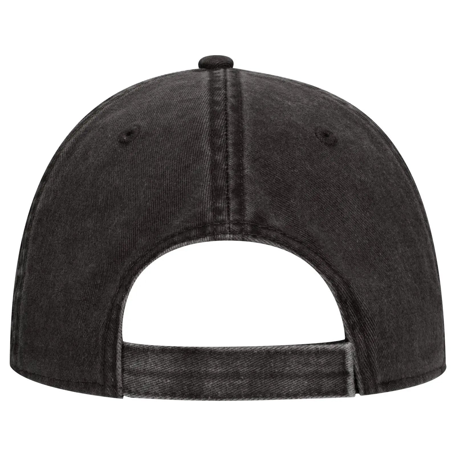 OTTO 18-711 6 Panel Low Profile Dad Cap - Black - Black / 6 1/2’’ - 7 5/8’’