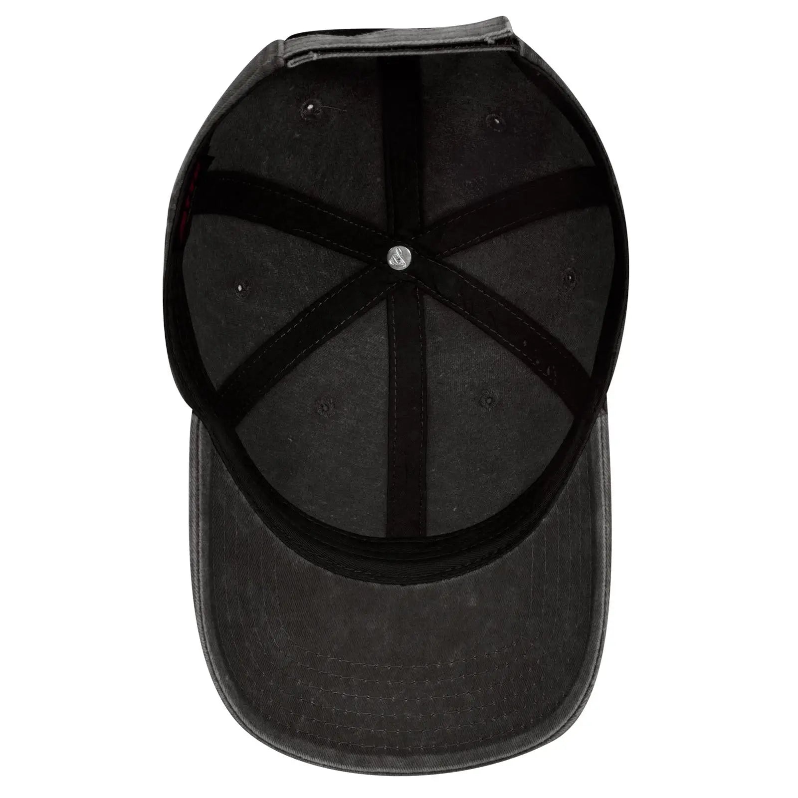 OTTO 18-711 6 Panel Low Profile Dad Cap - Black - Black / 6 1/2’’ - 7 5/8’’