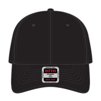 OTTO 18-711 6 Panel Low Profile Dad Cap - Black - Black / 6 1/2’’ - 7 5/8’’