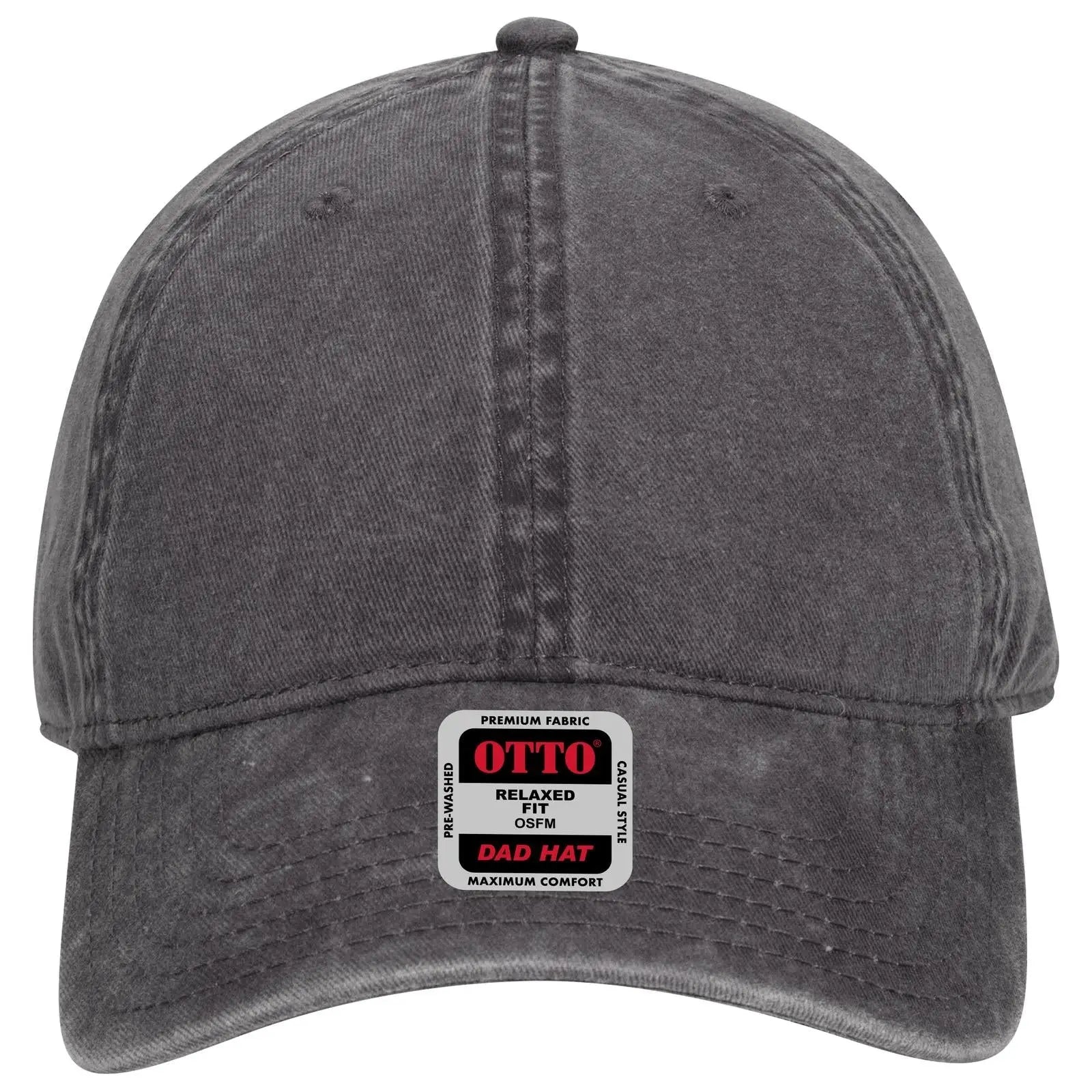 OTTO 18-711 6 Panel Low Profile Dad Cap - Char. Gray - Char. Gray / 6 1/2’’ - 7 5/8’’