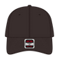 OTTO 18-711 6 Panel Low Profile Dad Cap - Dk. Brown - Dk. Brown / 6 1/2’’ - 7 5/8’’