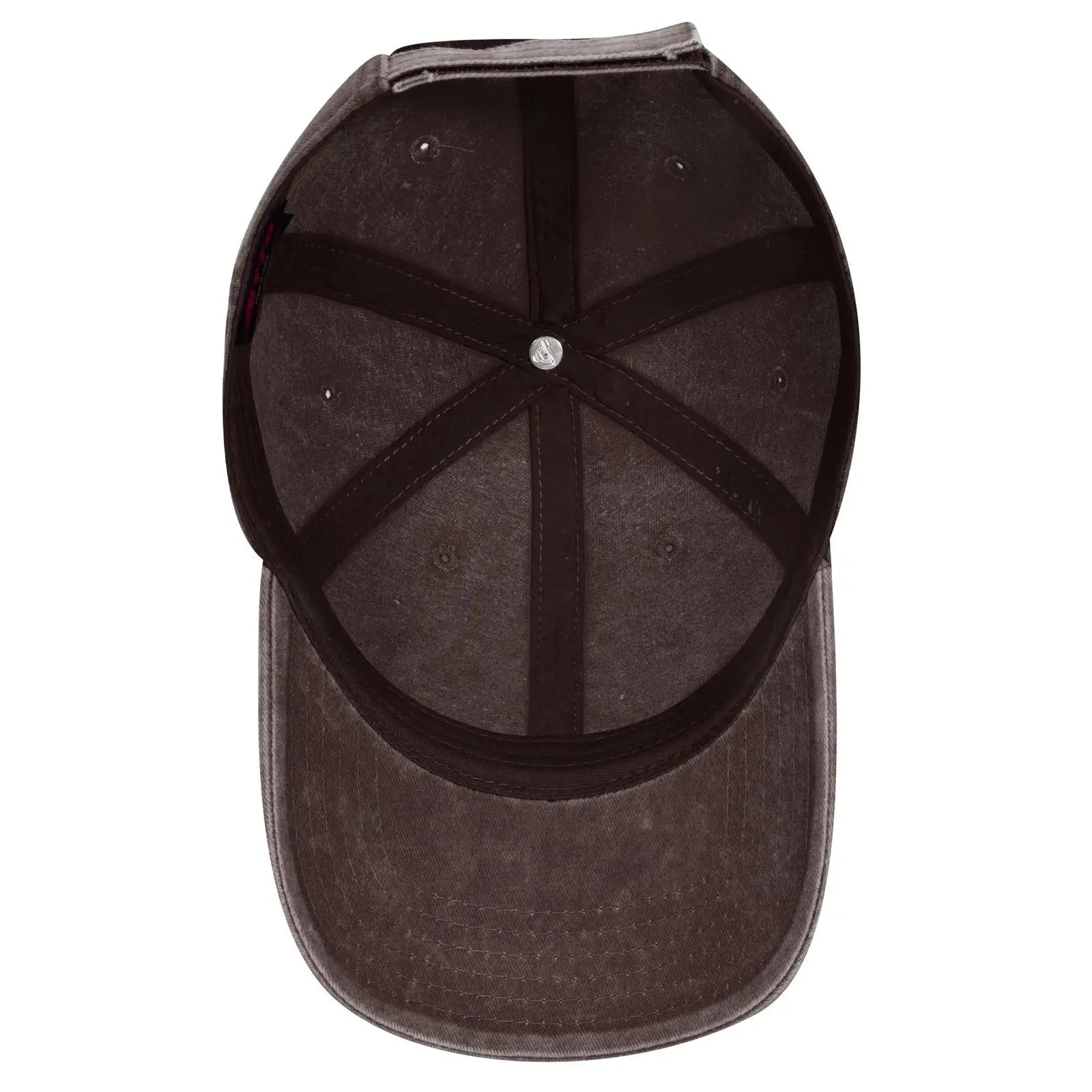 OTTO 18-711 6 Panel Low Profile Dad Cap - Dk. Brown - Dk. Brown / 6 1/2’’ - 7 5/8’’