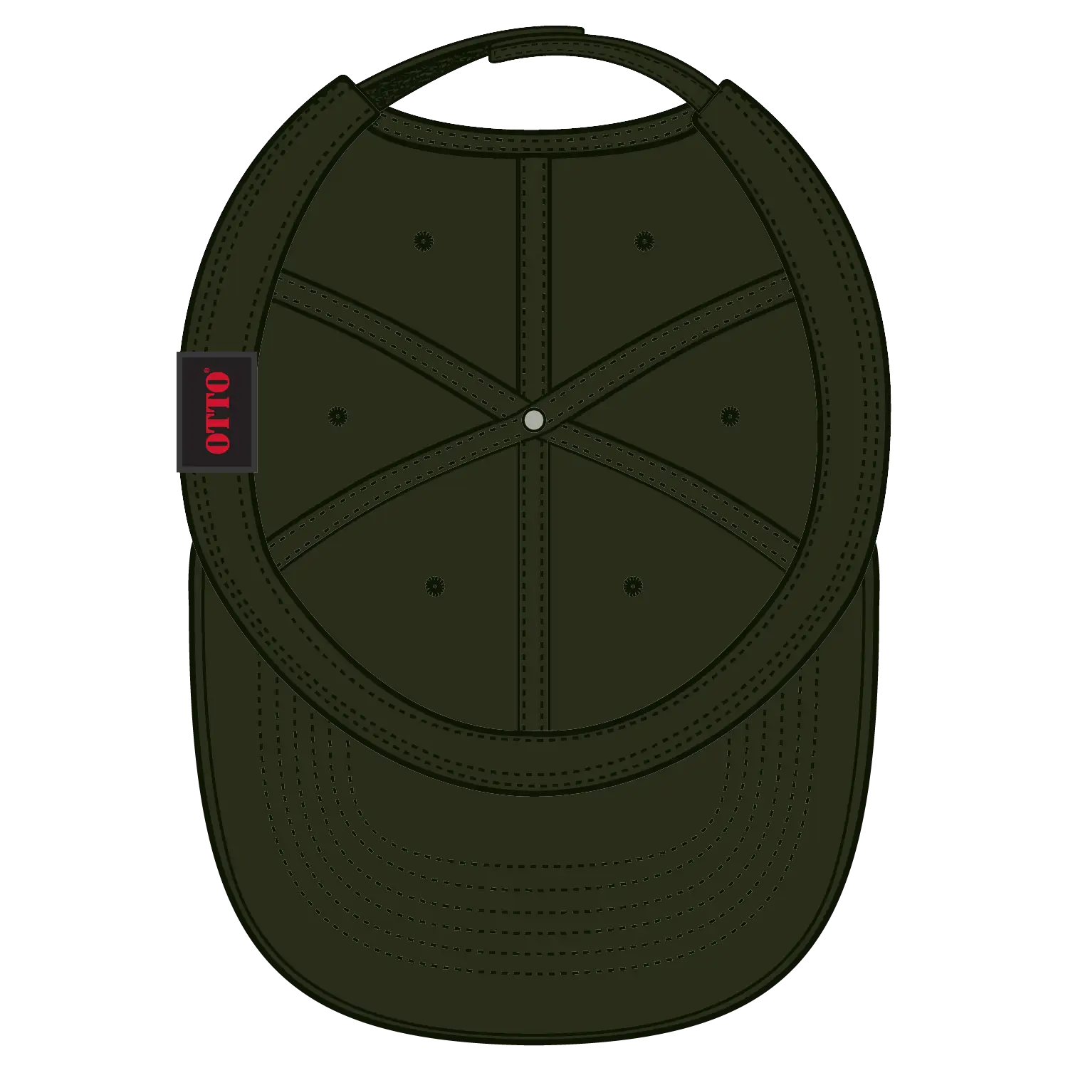 OTTO 18-711 6 Panel Low Profile Dad Cap - Dk. Ol. Green - Dk. Ol. Green / 6 1/2’’ - 7 5/8’’