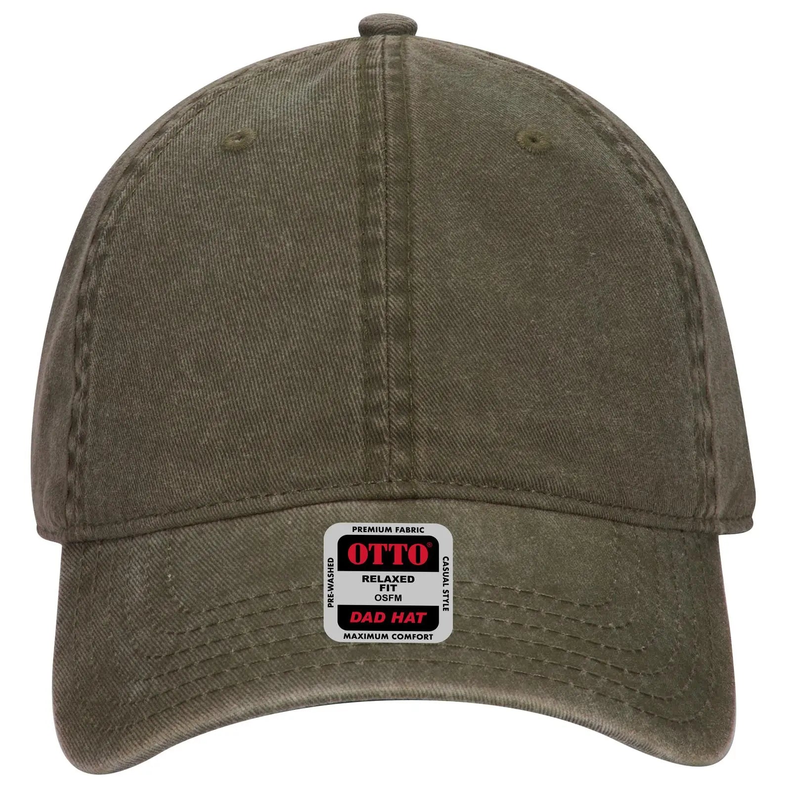 OTTO 18-711 6 Panel Low Profile Dad Cap - Dk. Ol. Green - Dk. Ol. Green / 6 1/2’’ - 7 5/8’’