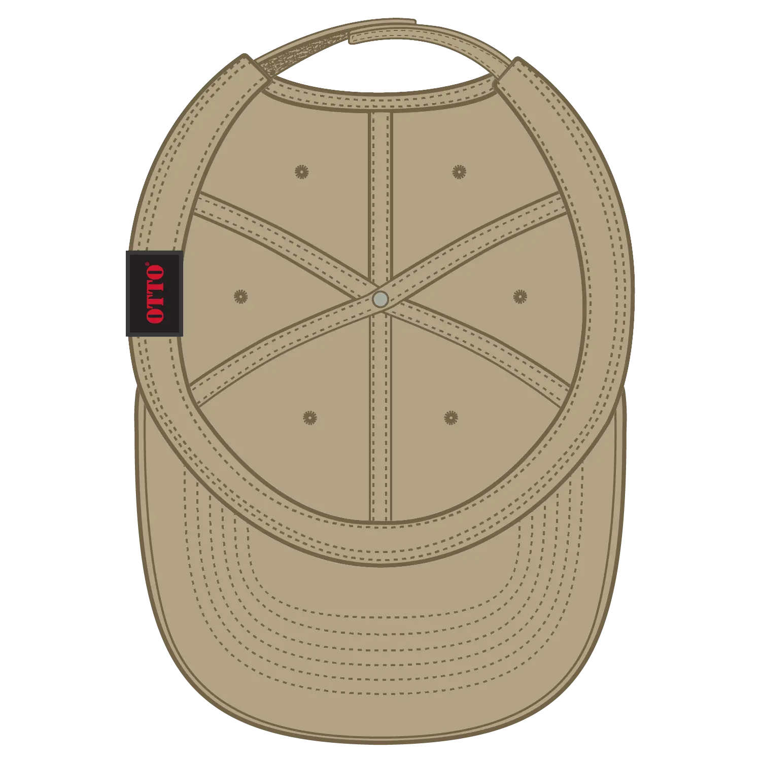 OTTO 18-711 6 Panel Low Profile Dad Cap - Khaki - Khaki / 6 1/2’’ - 7 5/8’’