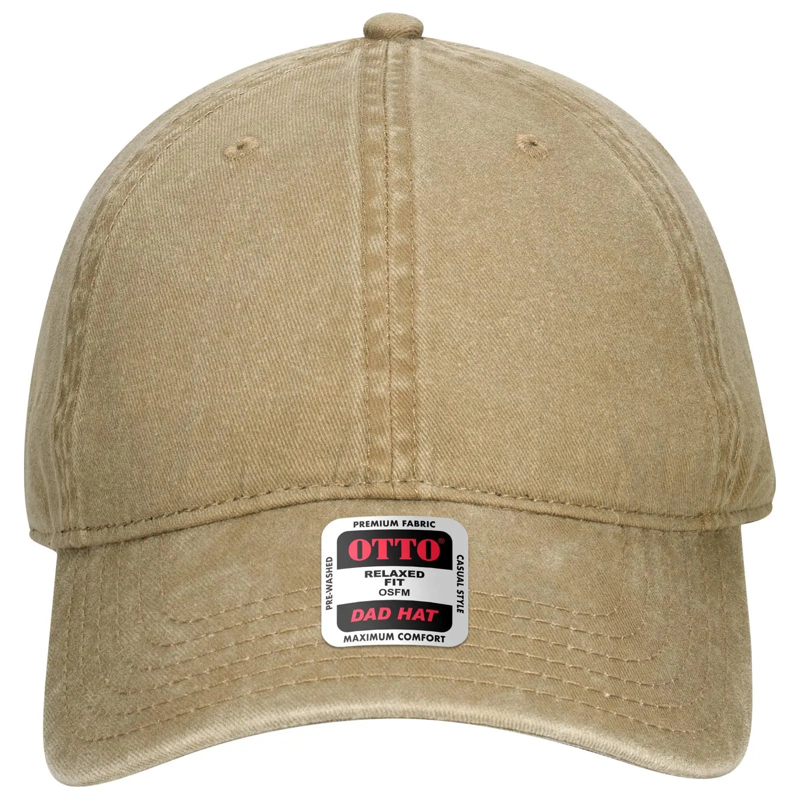 OTTO 18-711 6 Panel Low Profile Dad Cap - Khaki - Khaki / 6 1/2’’ - 7 5/8’’