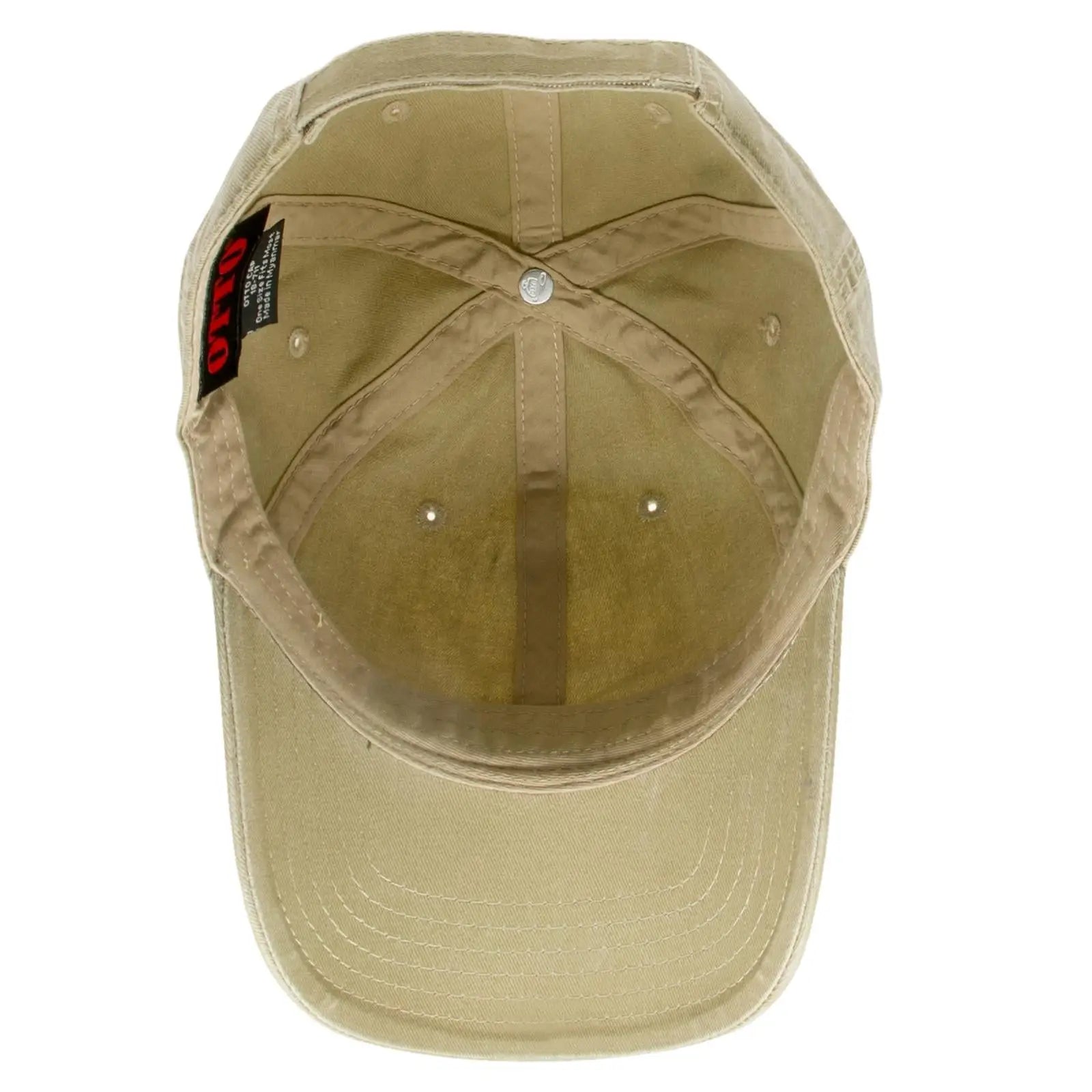 OTTO 18-711 6 Panel Low Profile Dad Cap - Khaki - Khaki / 6 1/2’’ - 7 5/8’’