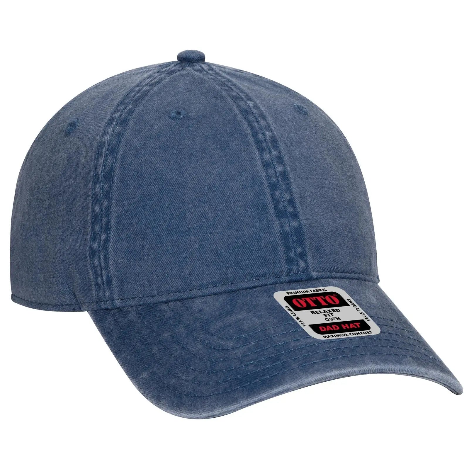 OTTO 18-711 6 Panel Low Profile Dad Cap - Navy - Navy / 6 1/2’’ - 7 5/8’’