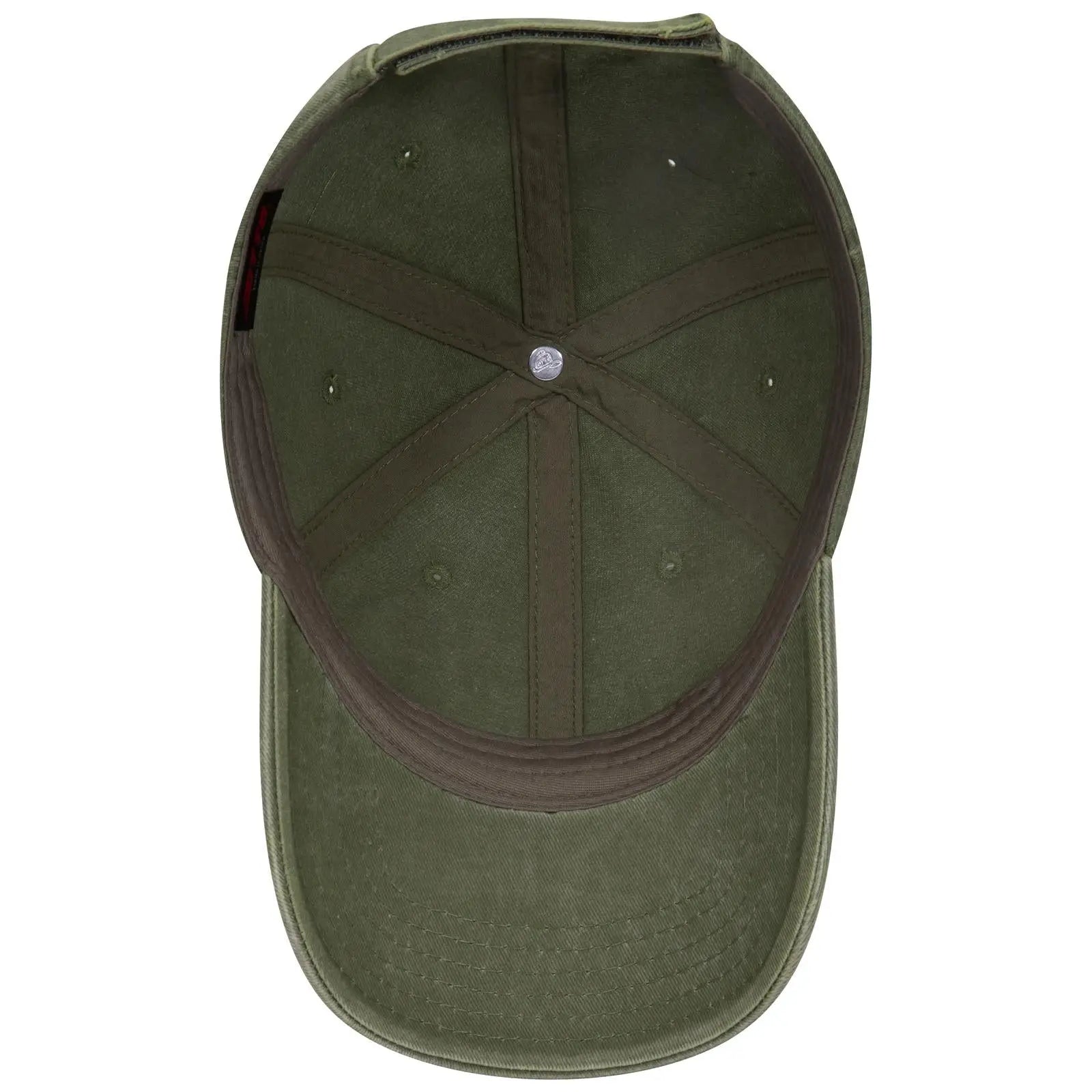 OTTO 18-711 6 Panel Low Profile Dad Cap - Ol. Green - Ol. Green / 6 1/2’’ - 7 5/8’’