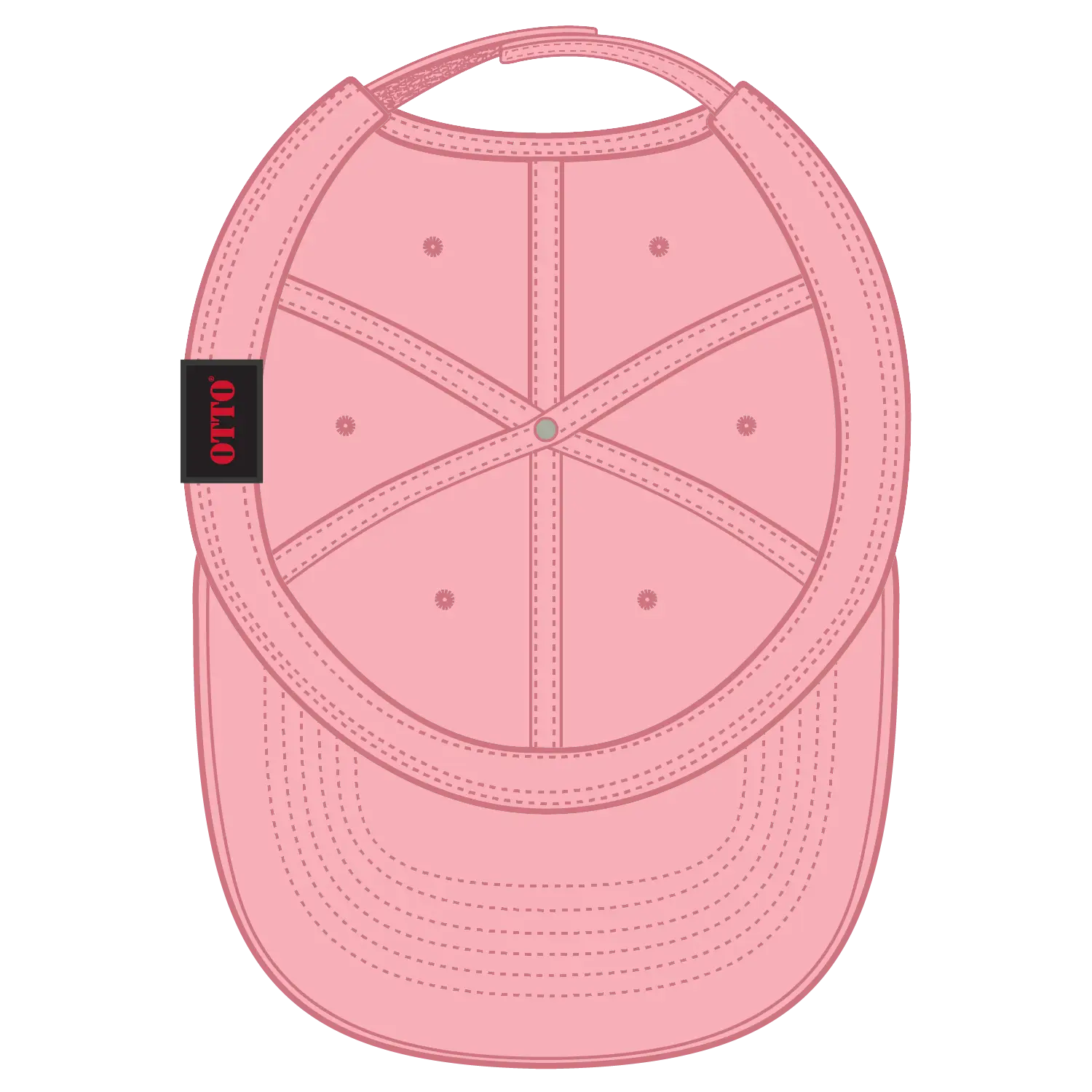 OTTO 18-711 6 Panel Low Profile Dad Cap - Pink - Pink / 6 1/2’’ - 7 5/8’’