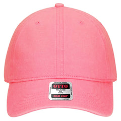 OTTO 18-711 6 Panel Low Profile Dad Cap - Pink - Pink / 6 1/2’’ - 7 5/8’’