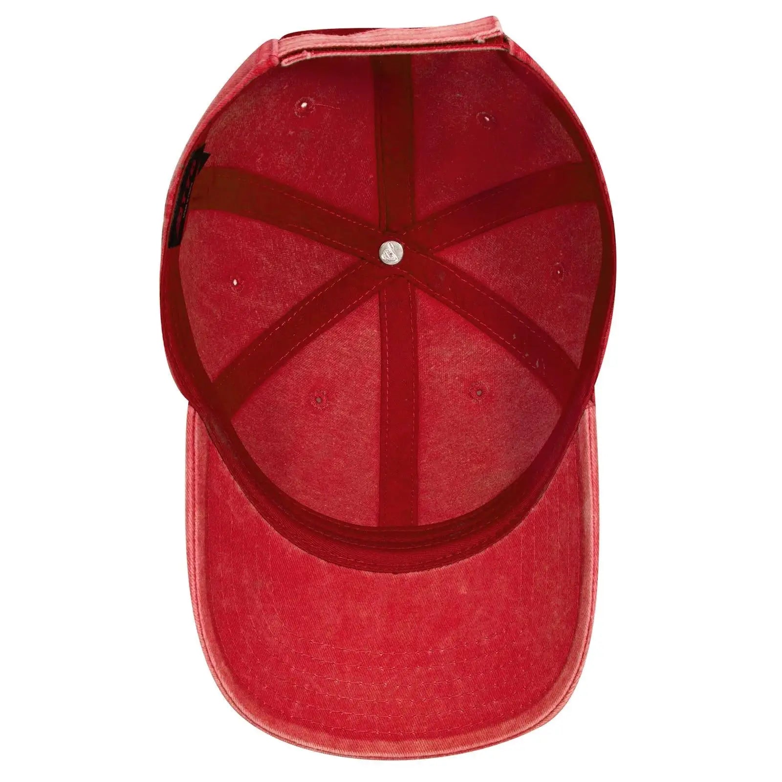 OTTO 18-711 6 Panel Low Profile Dad Cap - Red - Red / 6 1/2’’ - 7 5/8’’