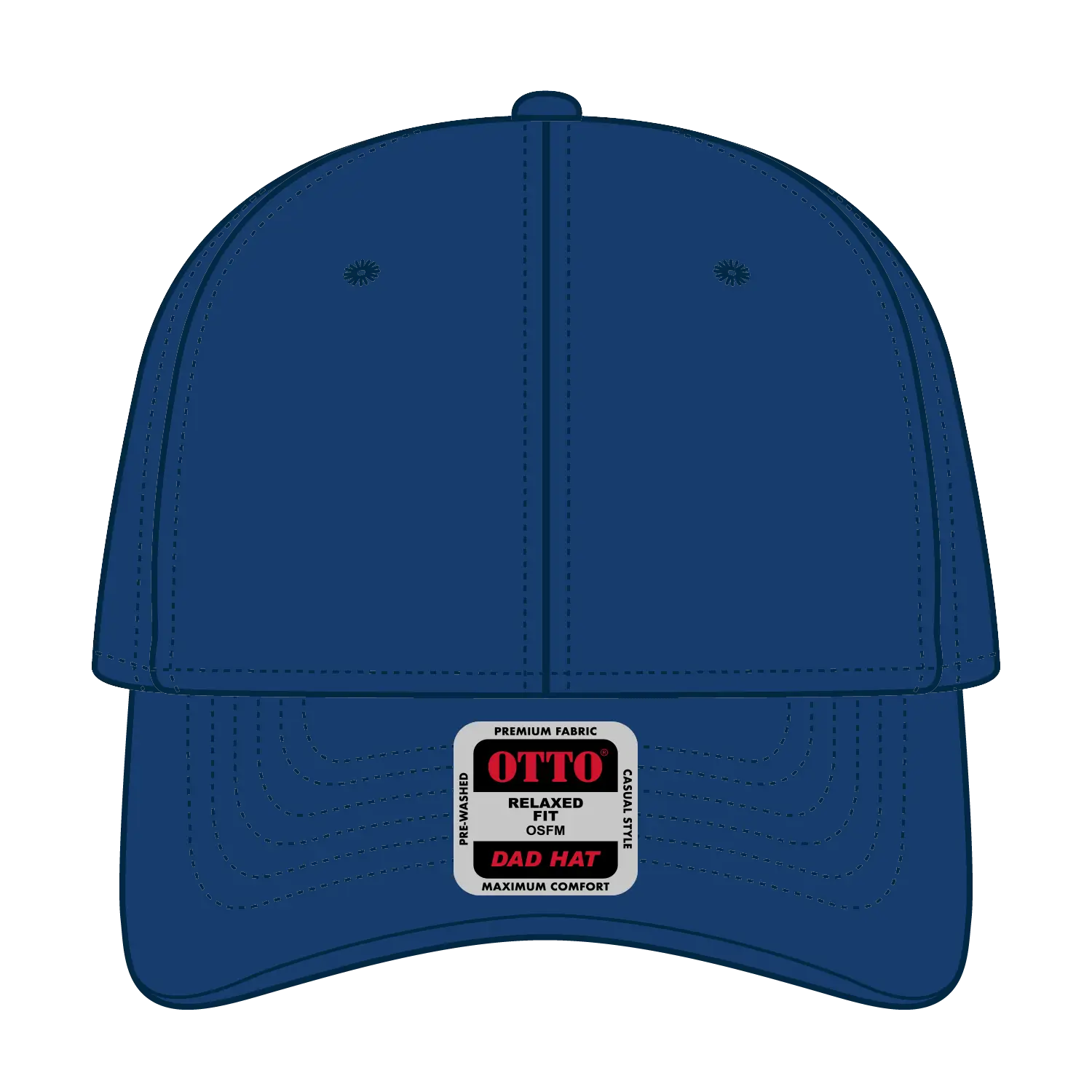 OTTO 18-711 6 Panel Low Profile Dad Cap - Royal - Royal / 6 1/2’’ - 7 5/8’’