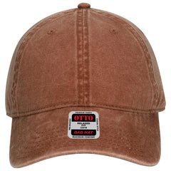 OTTO 18-711 6 Panel Low Profile Dad Cap - Tx. Orange - Tx. Orange / 6 1/2’’ - 7 5/8’’
