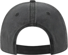 OTTO 18-711 Superior Washed Pigment Dyed Cotton Twill Low Profile Pro Style Cap - Black - Black / One Size Fits Most