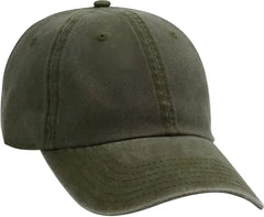 OTTO 18-711 Superior Washed Pigment Dyed Cotton Twill Low Profile Pro Style Cap - Dark Olive Green - Olive / One Size