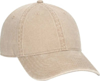 OTTO 18-711 Superior Washed Pigment Dyed Cotton Twill Low Profile Pro Style Cap - Khaki - Khaki / One Size Fits Most