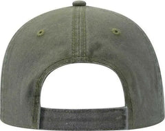 OTTO 18-711 Superior Washed Pigment Dyed Cotton Twill Low Profile Pro Style Cap - Olive Green - Olive / One Size Fits
