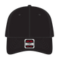 OTTO 18-772 6 Panel Low Profile Dad Cap - Black - Black / 6 1/2’’ - 7 5/8’’