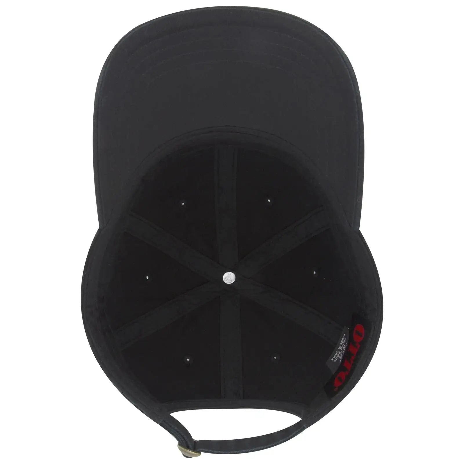 OTTO 18-772 6 Panel Low Profile Dad Cap - Black