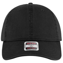 OTTO 18-772 6 Panel Low Profile Dad Cap - Black