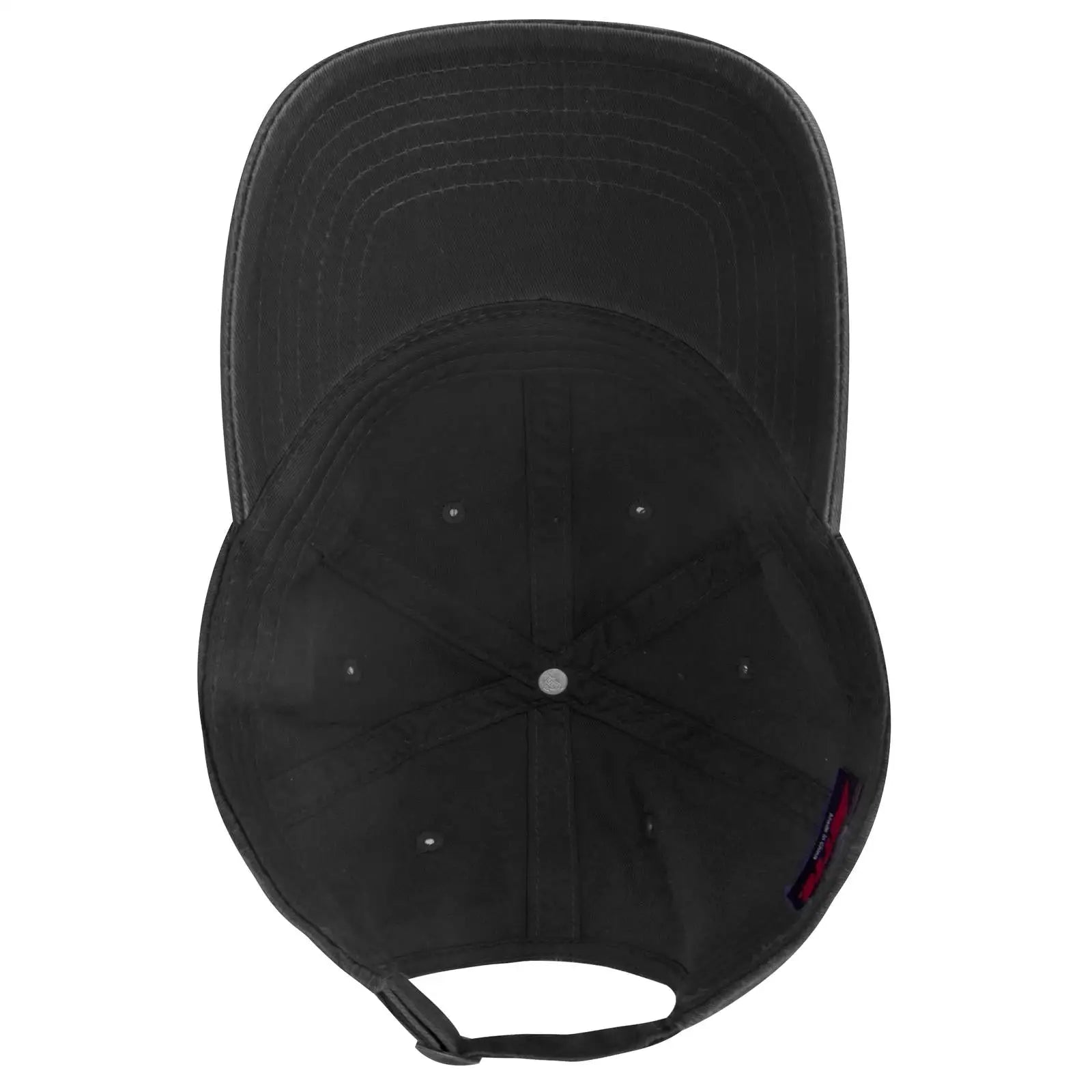 OTTO 18-772 6 Panel Low Profile Dad Cap - Black