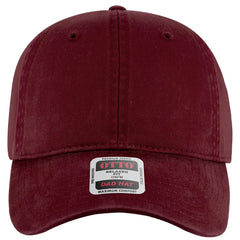 OTTO 18-772 6 Panel Low Profile Dad Cap - Burg. Marn - Burg. Marn / 6 1/2’’ - 7 5/8’’
