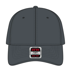 OTTO 18-772 6 Panel Low Profile Dad Cap - Char. Gray - Char. Gray / 6 1/2’’ - 7 5/8’’