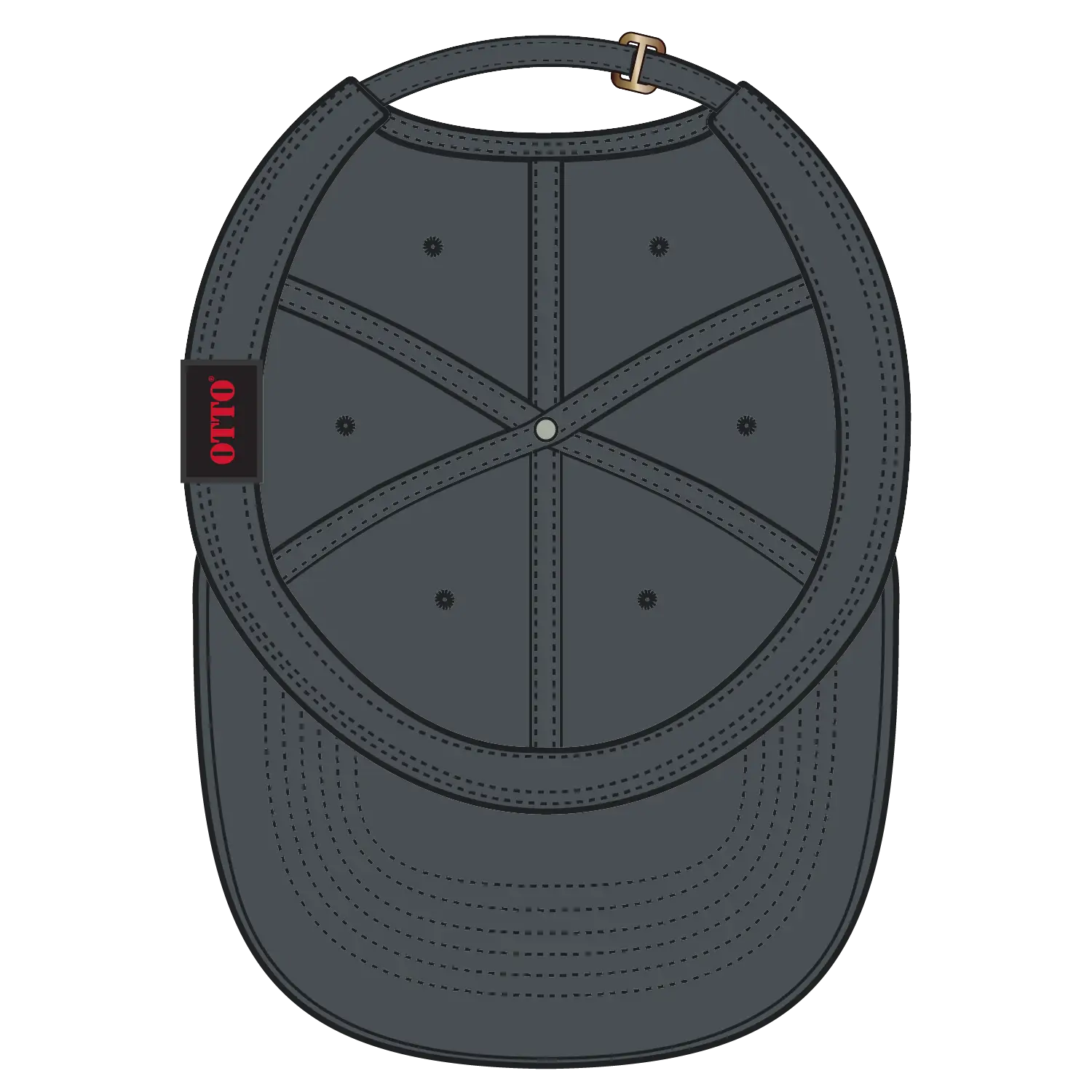 OTTO 18-772 6 Panel Low Profile Dad Cap - Char. Gray