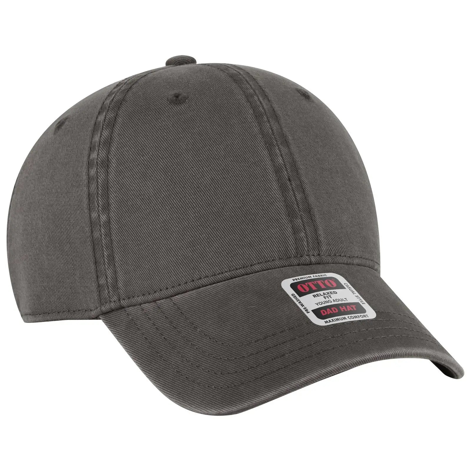 OTTO 18-772 6 Panel Low Profile Dad Cap - Char. Gray