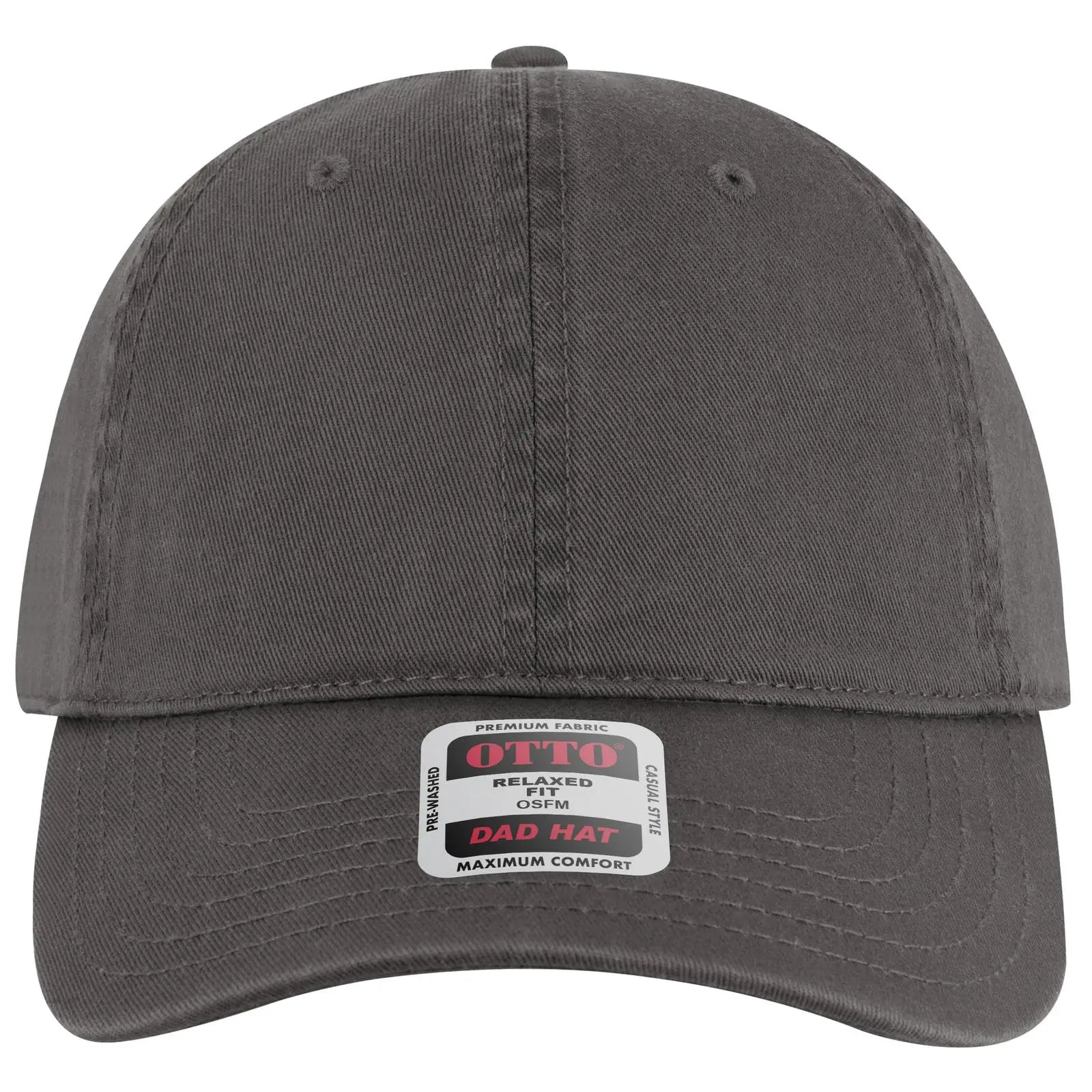 OTTO 18-772 6 Panel Low Profile Dad Cap - Char. Gray