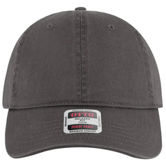 OTTO 18-772 6 Panel Low Profile Dad Cap - Char. Gray