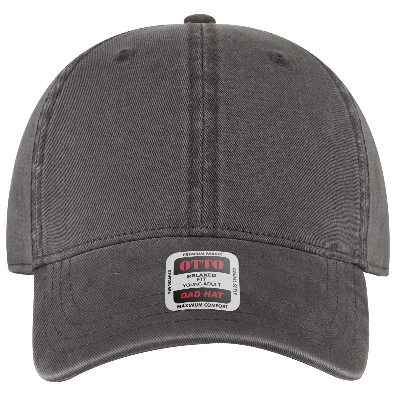 OTTO 18-772 6 Panel Low Profile Dad Cap - Char. Gray