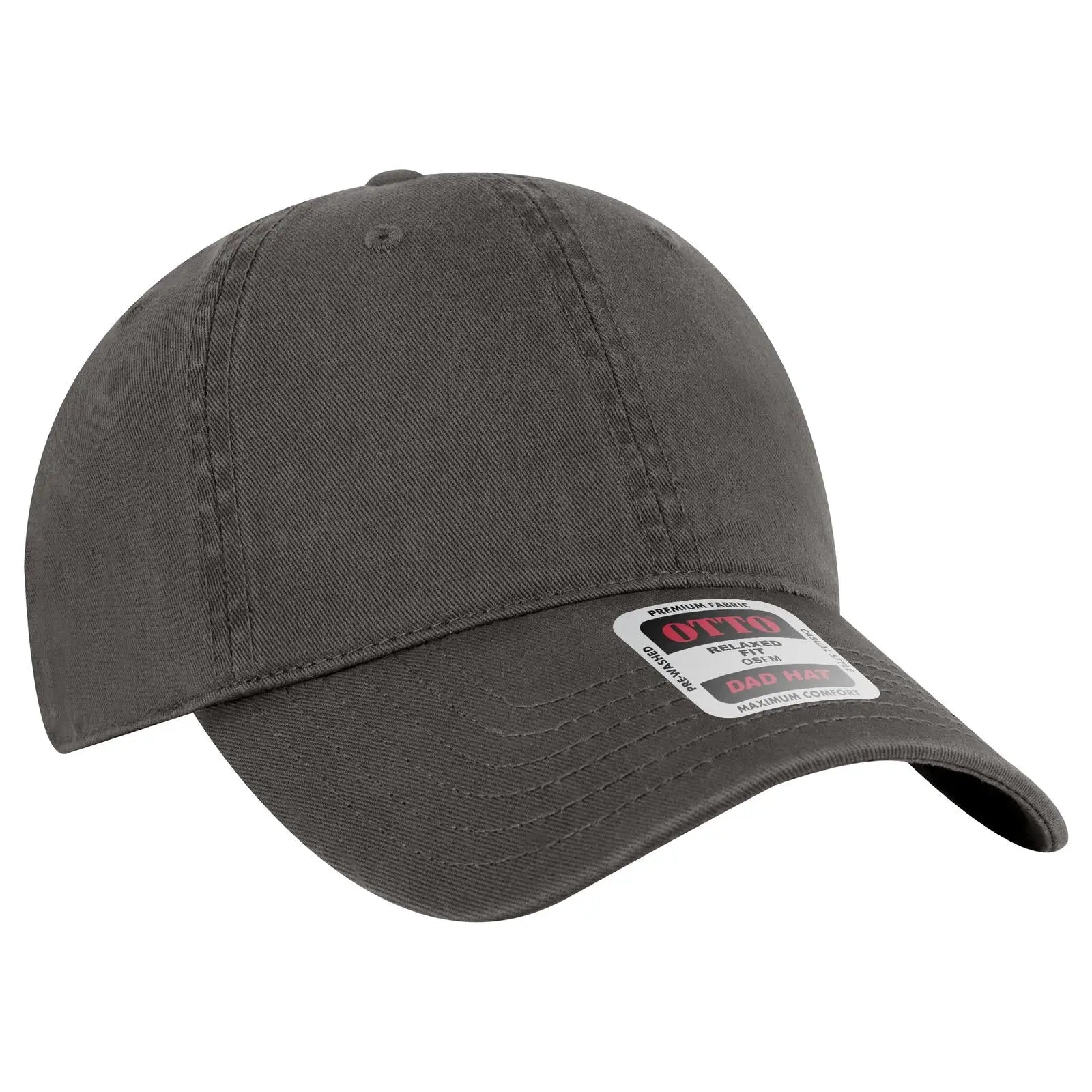 OTTO 18-772 6 Panel Low Profile Dad Cap - Char. Gray