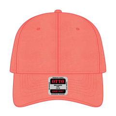 OTTO 18-772 6 Panel Low Profile Dad Cap - Coral - Coral / 6 1/2’’ - 7 5/8’’