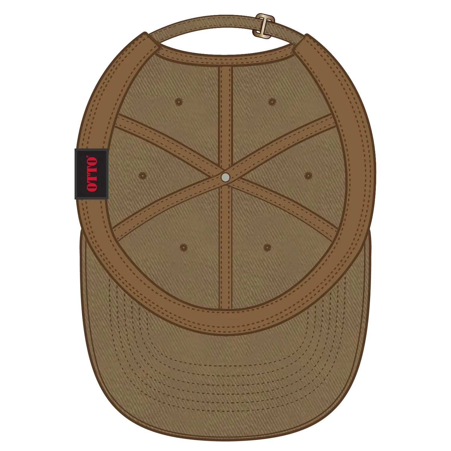 OTTO 18-772 6 Panel Low Profile Dad Cap - Coyote Brown - Coyote Brown / 6 1/2’’ - 7 5/8’’