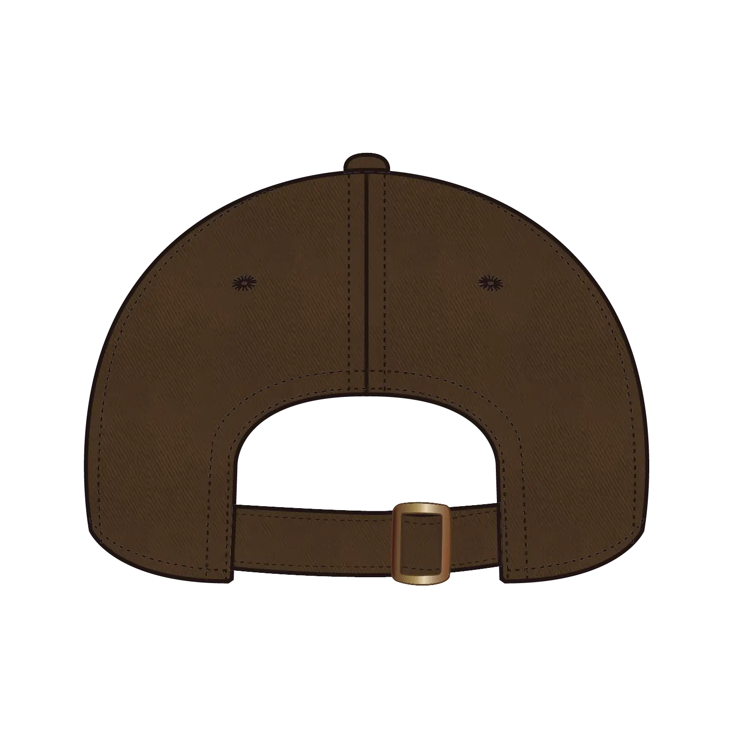 OTTO 18-772 6 Panel Low Profile Dad Cap - Dk. Brown - Dk. Brown / 6 1/2’’ - 7 5/8’’