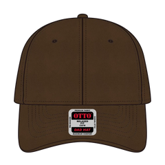 OTTO 18-772 6 Panel Low Profile Dad Cap - Dk. Brown - Dk. Brown / 6 1/2’’ - 7 5/8’’