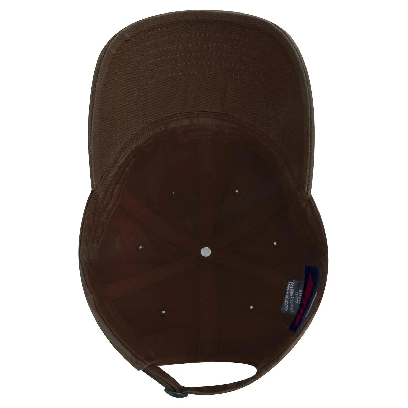 OTTO 18-772 6 Panel Low Profile Dad Cap - Dk. Brown - Dk. Brown / 6 1/2’’ - 7 5/8’’