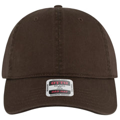 OTTO 18-772 6 Panel Low Profile Dad Cap - Dk. Brown - Dk. Brown / 6 1/2’’ - 7 5/8’’