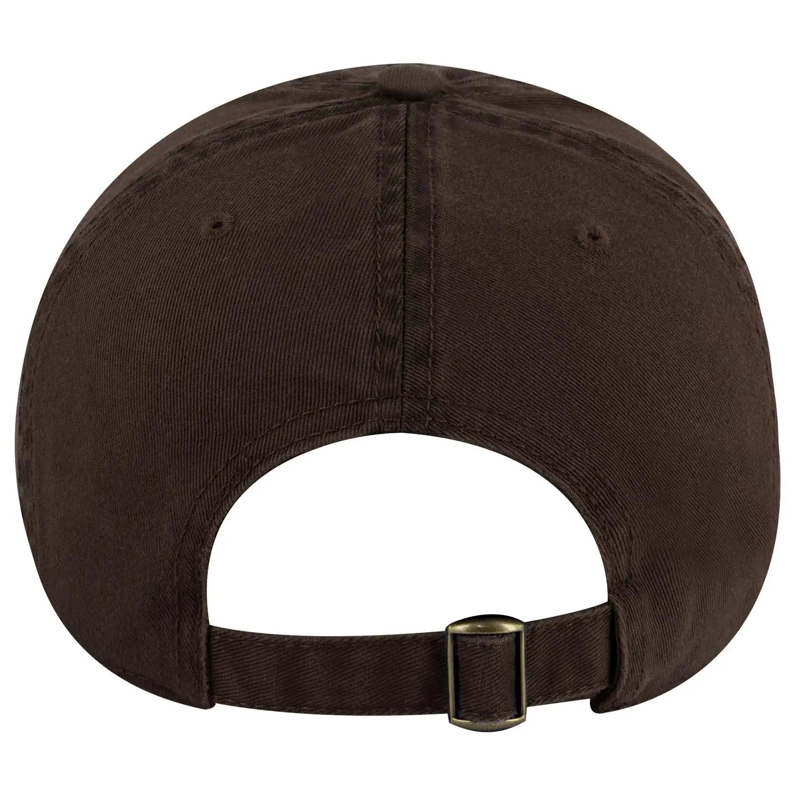 OTTO 18-772 6 Panel Low Profile Dad Cap - Dk. Brown - Dk. Brown / 6 1/2’’ - 7 5/8’’