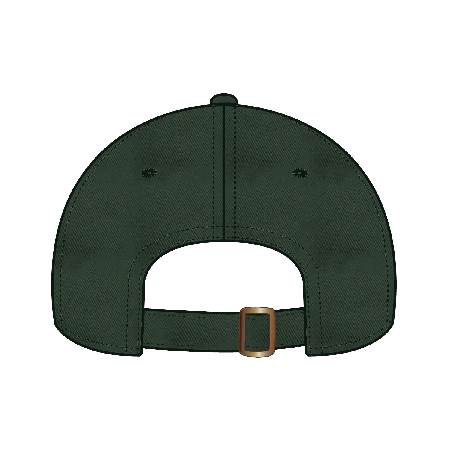 OTTO 18-772 6 Panel Low Profile Dad Cap - Dk. Green - Dk. Green / 6 1/2’’ - 7 5/8’’