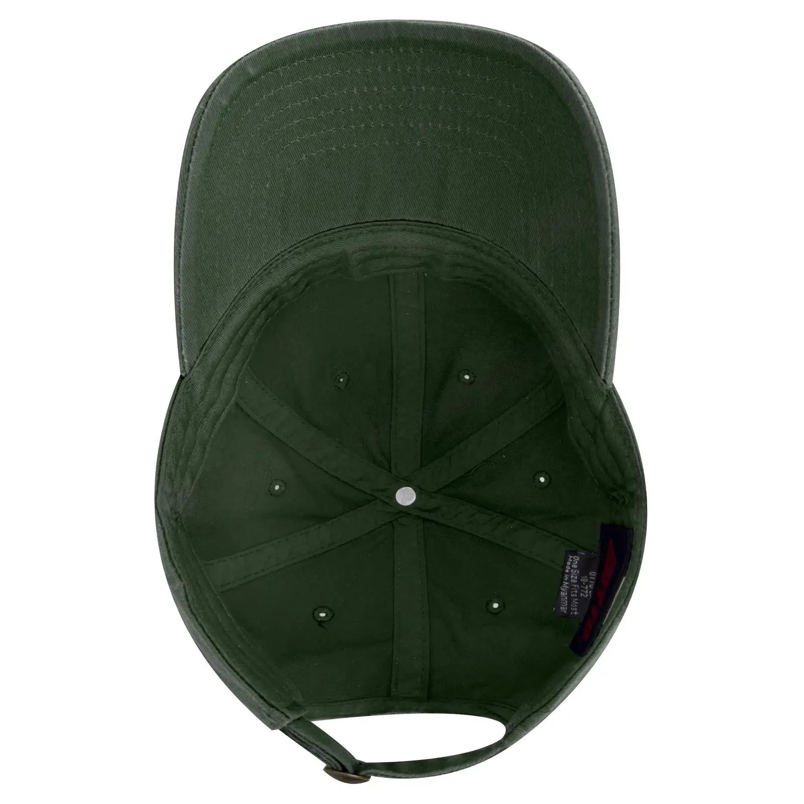 OTTO 18-772 6 Panel Low Profile Dad Cap - Dk. Green - Dk. Green / 6 1/2’’ - 7 5/8’’