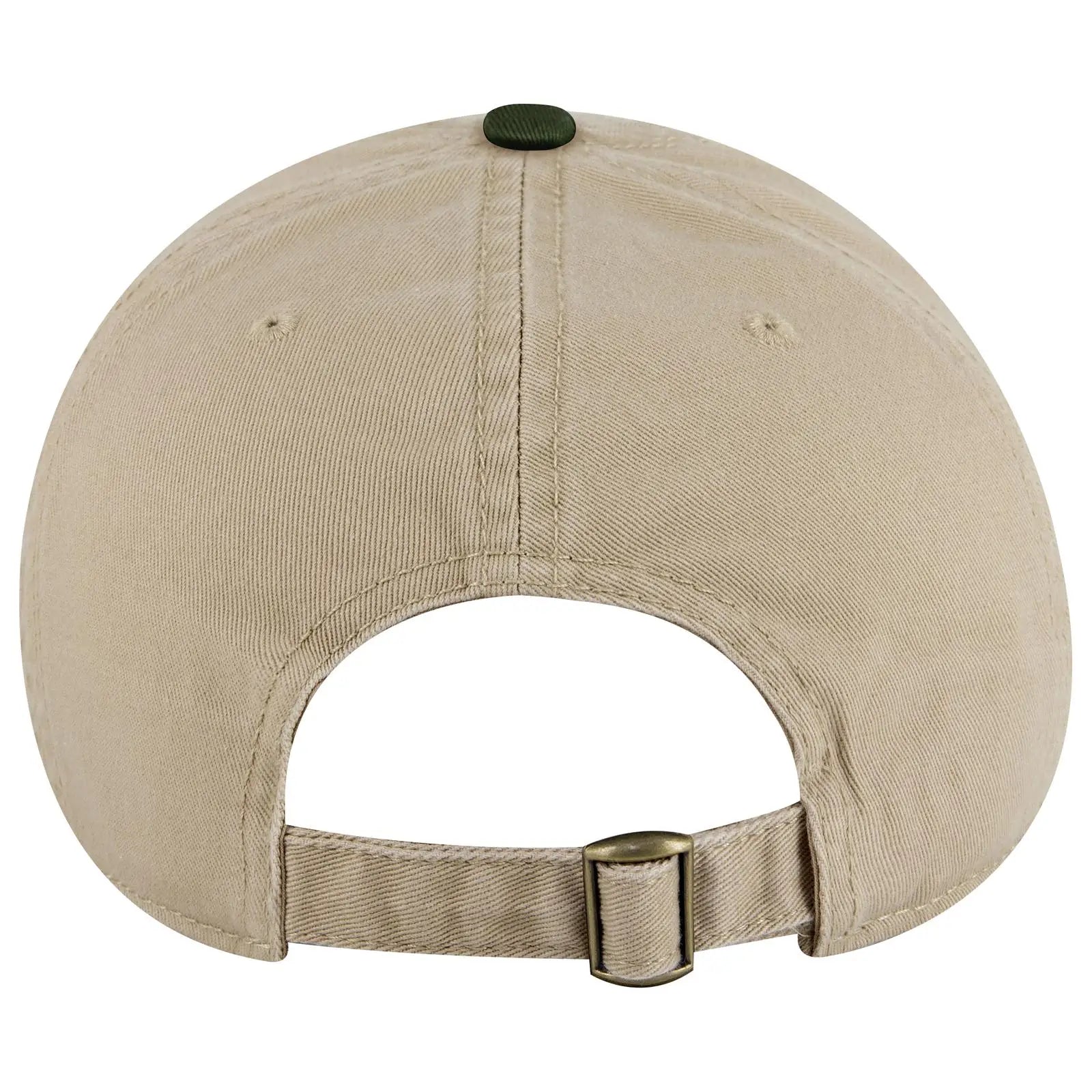 OTTO 18-772 6 Panel Low Profile Dad Cap - Dk.Grn/Kha - Dk.Grn/Kha / 6 1/2’’ - 7 5/8’’