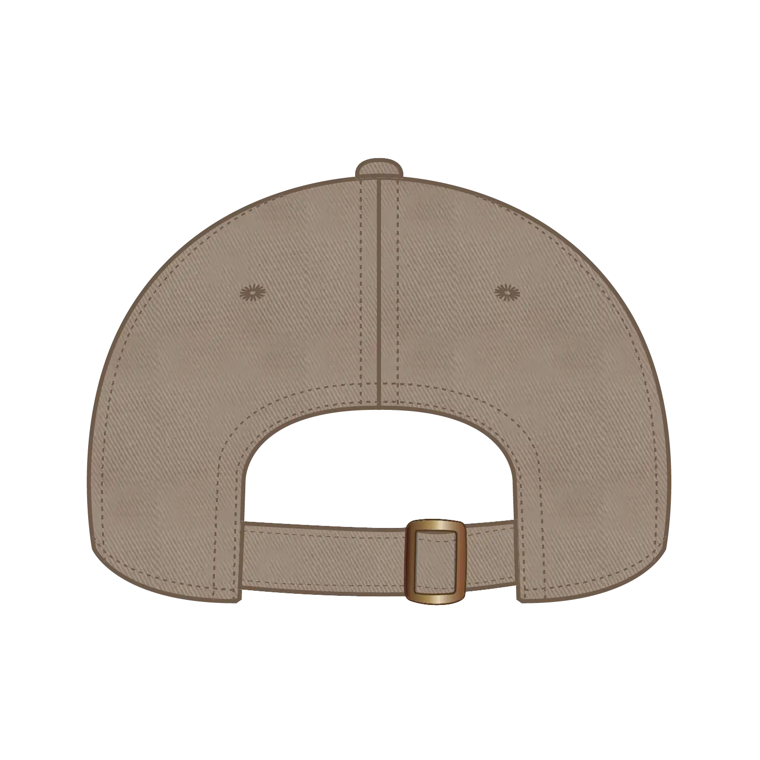 OTTO 18-772 6 Panel Low Profile Dad Cap - Dk. Khaki - Dk. Khaki / 6 1/2’’ - 7 5/8’’