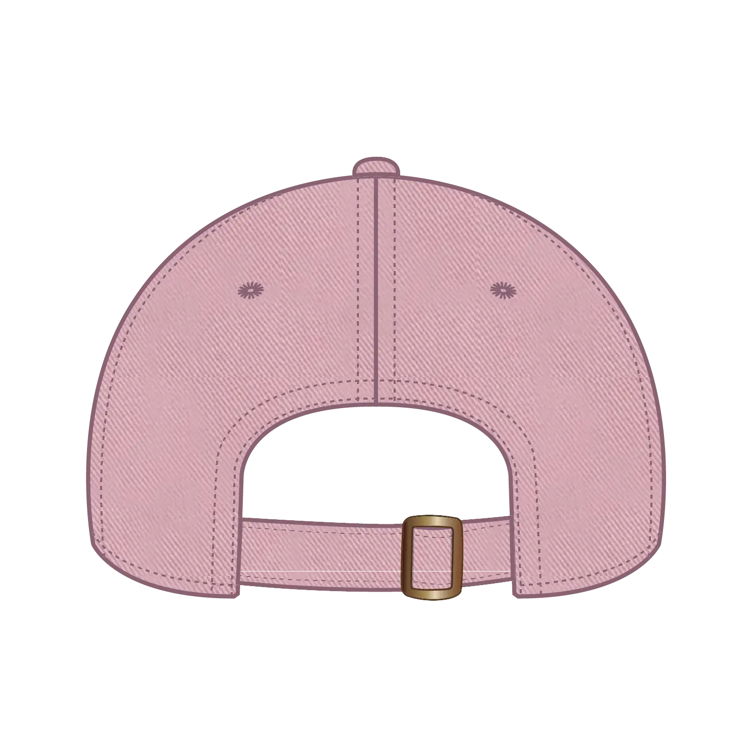 OTTO 18-772 6 Panel Low Profile Dad Cap - Dusty Rose - Dusty Rose / 6 1/2’’ - 7 5/8’’