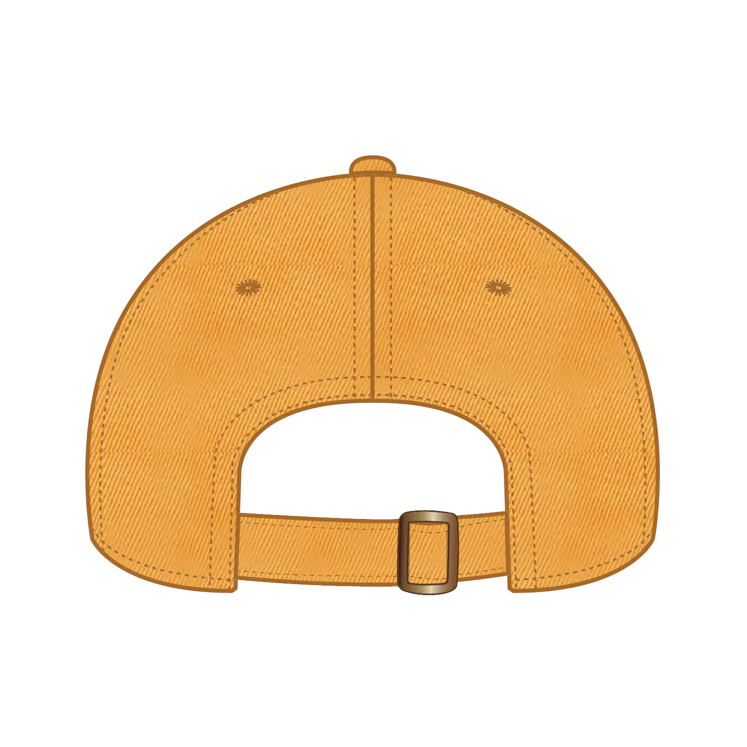 OTTO 18-772 6 Panel Low Profile Dad Cap - Gold - Gold / 6 1/2’’ - 7 5/8’’